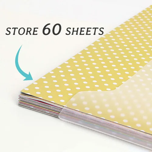 Miniatura 3 de Caydo Organizador de Almacenamiento de Papel para Álbum de Recortes con 60 Pestañas de Índice Adhesivas, Paquete de 10 Bolsas de Almacenamiento
