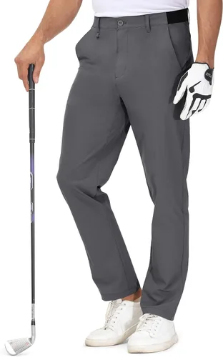 TBMPOY Pantalones de golf elásticos para hombre con 4 bolsillos, de secado rápido, ligeros, de verano, pantalones casuales para hombres, trabajo,