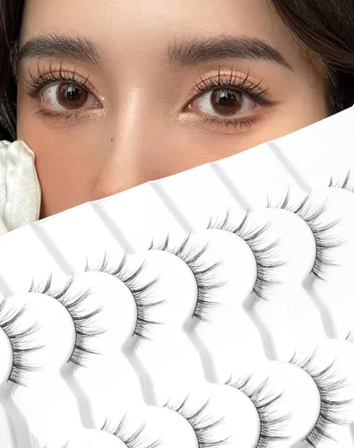 Miniatura 19 de Pestañas cortas de aspecto natural, pestañas postizas sutiles rizadas en C, pestañas postizas de volumen, pestañas de visón de 10mm, paquete