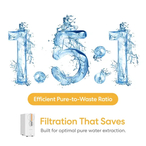 Miniatura 8 de Sistema de Filtro de Agua sin Tanque Brio SIMPL de Ósmosis Inversa para Agua Potable Limpia Filtración RO de 0.0001 Micrones de 4 Etapas Bajo