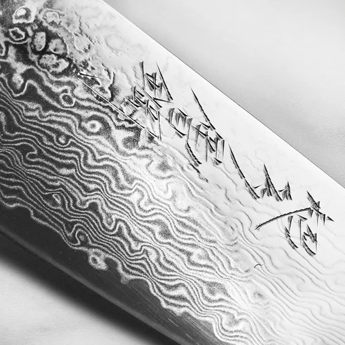 Miniatura 3 de Enso SG2 Santoku Cuchillo - Fabricado en Japón - 101 capas de acero inoxidable Damasco, 6.5 pulgadas