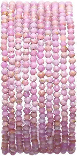 Miniatura 5 de BEADIA Cuentas Facetadas de Piedra Natural Amazonita Rondelle 3x4mm Cuentas Semipreciosas Sueltas para Hacer Joyas 38cm
