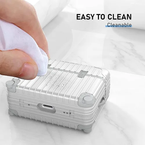 Miniatura 5 de KOREDA Funda compatible con AirPods Pro de 2ª/1ª generación, bonita y divertida funda con diseño de maleta para Airpods Pro de 2ª/1ª