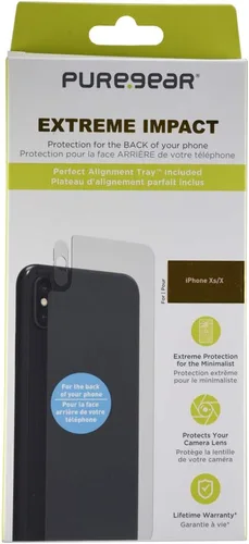 Miniatura 3 de PureGear Extreme Impact para Apple iPhone XS/X, protector trasero de teléfono celular + protector de lente de cámara trasera