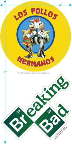 Miniatura 3 de Popfunk Camiseta y calcomanías de Breaking Bad Los Pollos Hermanos