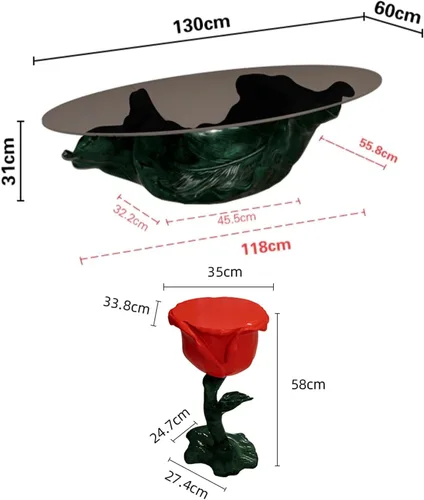 Miniatura 2 de Mesas de centro modernas para sala de estar, mesa central Mesa de Centro para Sala, mesas laterales, mesa de sofá rosa, mesa de cóctel para sala