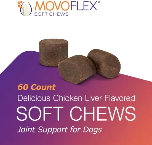 Miniatura 2 de MOVOFLEX Virbac - Suplemento de apoyo suave para cadera y articulaciones para perros grandes, 120