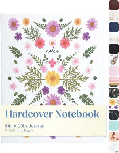 Miniatura 11 de WORLD TRAVELER Eccolo - Diario grande con páginas rayadas, cuaderno de escritura, tapa dura, 256 páginas blancas con líneas, marcador de cinta, se