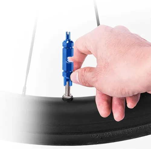 Miniatura 4 de Savita Kit de bicicleta con núcleo de válvula, núcleo de válvula de acero inoxidable para neumáticos, herramienta de extracción de núcleos