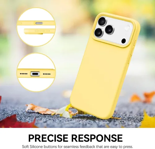Miniatura 469 de GUAGUA Funda compatible con iPhone 17 Pro Max de 6.9 pulgadas, silicona líquida, goma de gel suave, delgada, forro de microfibra delgada