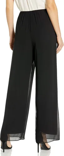 Miniatura 2 de Alex Evenings Pantalón de vestir de pierna recta para mujer (Petite Regular Plus Tallas), Metálico