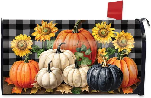 Miniatura 3 de Briarwood Lane Cubierta para buzón de otoño de calabazas y sauces