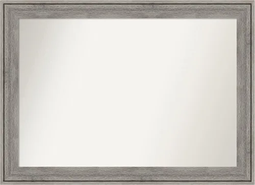 Miniatura 77 de Amanti Art Espejo de pared personalizado no biselado (24.5 x 24.5 pulgadas), marco gris marrón alta, varios tamaños personalizados, espejo de baño