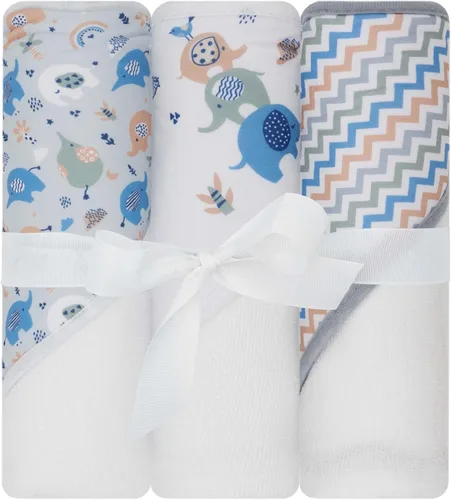 Miniatura 16 de Toallas con capucha para bebé, paquete de 3 toallas de baño suaves con capucha para recién nacidos y niños pequeños, juego de toallas con capucha