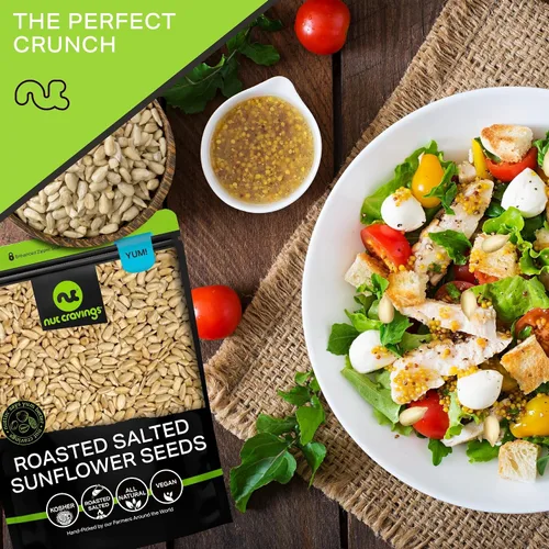 Miniatura 8 de Nut Cravings - Semillas de girasol saladas tostadas para comer, sin cáscara (16 oz - 1 libra) Nueces a granel empaquetadas frescas en bolsa