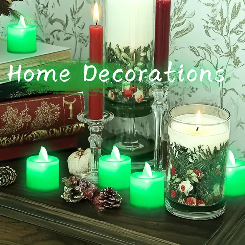 Miniatura 7 de Bolsas luminarias para velas con diseño de sol, resistentes al fuego, para bodas, Halloween, cumpleaños, Año Nuevo, fiestas, cenas, eventos Verde