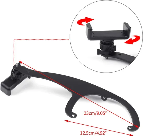 Miniatura 2 de 360 ° Rotación del coche del soporte del soporte de la cuna del soporte del soporte para el mini Cooper R55 R56 gris