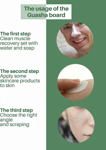Miniatura 7 de MoHern Herramientas de masaje Gua Sha, 4 herramientas de Gua Sha de múltiples formas, herramientas de masaje de raspado de guasha para cara y cuerpo