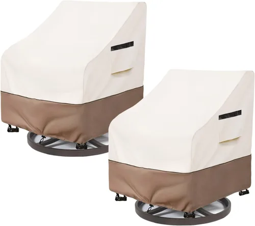 Miniatura 13 de Fundas para Muebles de Exterior Impermeables Funda para Sofá de Exterior de 3 Plazas, 79 pulgadas de ancho x 38 pulgadas de profundidad x 35 2-Beige