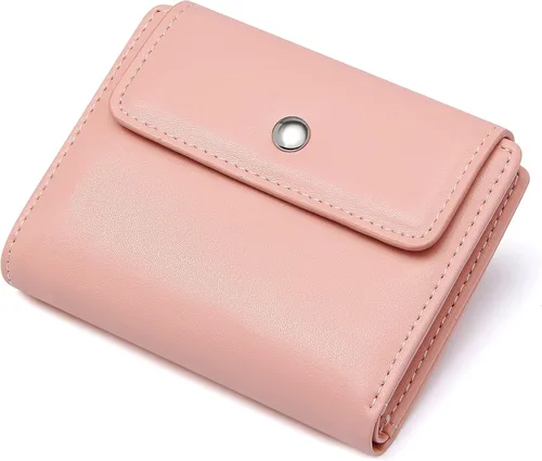 Miniatura 2 de GEEAD Billeteras pequeñas de piel sintética con bloqueo RFID para mujer, cartera delgada para múltiples tarjetas para mujer con bolsillo