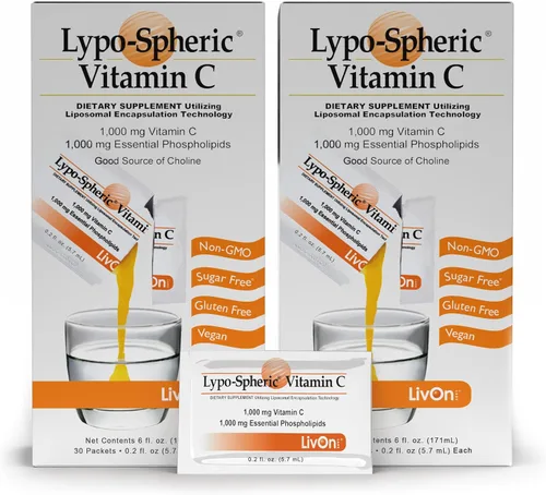Miniatura 9 de LivOn Laboratories Lypo–Spheric Liposomal Vitamina C 1000mg 30 paquetes – Sin azúcar, apoyo inmunológico, a base de plantas – Fácil de tragar