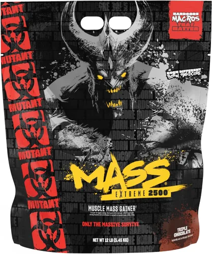 Mutant Mass Extreme Gainer - Proteína de suero en polvo - Construye tamaño muscular y fuerza - Calorías limpias de alta densidad (chocolate triple,