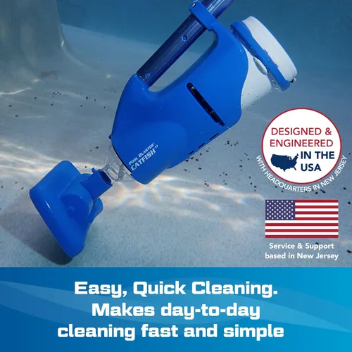 Miniatura 5 de POOL BLASTER Aspiradora inalámbrica para piscina Catfish para limpieza puntual, jacuzzis y spas, recargable portátil, hasta 45 minutos de tiempo