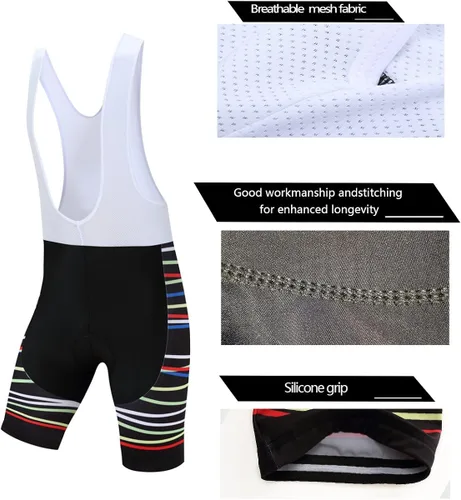 Miniatura 6 de Coconut Ropamo CR Men's Cycling Jersey Set Road Bike Jersey Zipper Pocket Bib Shorts with 4D Padded Cycling Clothing Set