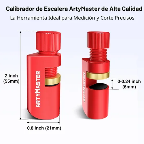 Miniatura 6 de Juego de medidores de escalera ArtyMaster con almohadilla de goma, medidores de escalera para enmarcar cuadrados y cuadrados de velocidad, plantilla