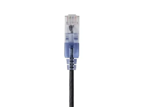Miniatura 2 de Monoprice Cat6A - Cable de conexión Ethernet de 6 pulgadas, negro, UTP, 30 AWG, 10G, cable de cobre puro desnudo, sin enganche, RJ45, serie SlimRun