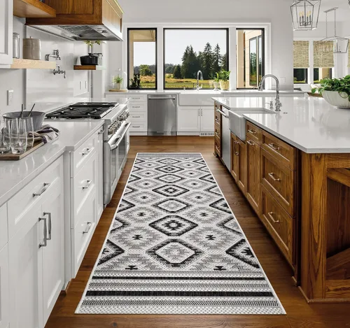 Miniatura 264 de Keen Home Design Alfombra de pasillo para exteriores, 26 x 119 pulgadas, lavable para interiores y exteriores, para patio, cocina, balcón, playa