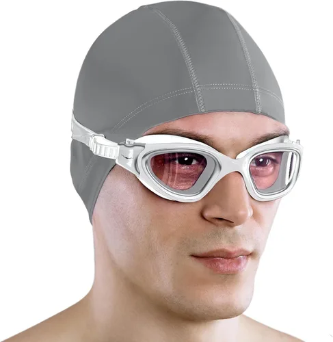 Miniatura 50 de AqtivAqua DX - Gafas de natación con visión amplia para adultos, hombres y mujeres, antiempañamiento y sin fugas Gafas negras + funda plateada