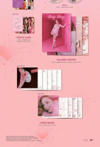 Miniatura 3 de Jessica Beep Beep 4th Mini álbum CD+Photobook+Papel de letras+Tarjeta fotográfica+Póster plegado en el paquete+Seguimiento sellado (versión dorada)