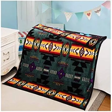 Miniatura 3 de Southwest - Manta de bebé reversible con estampado nativo (borgoña)