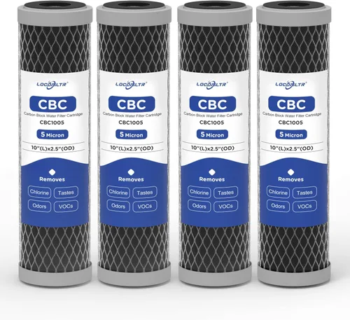 Cartucho de filtro de agua de bloque de carbono CTO de 5 micrones de 10 x 2.5 pulgadas para toda la casa para AO-WH-PRE-RCP2, FXWTC, W5CIP, SCWH-5,