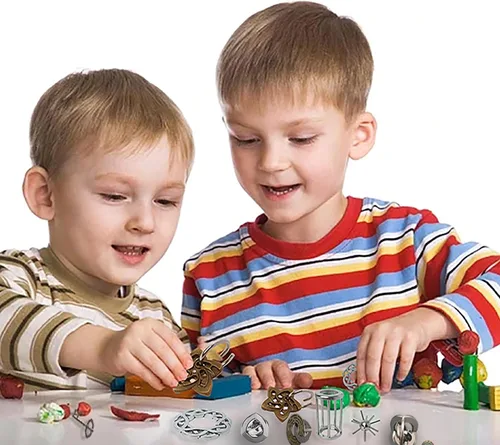 Miniatura 6 de Rompecabezas de metal para el cerebro, 3 piezas, desbloqueo, rompecabezas entrelazados, prueba lógica IQ, desenredo, juguete educativo para niños