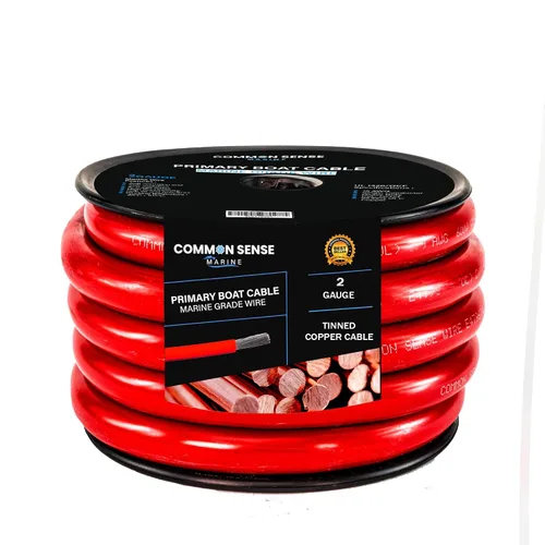 Miniatura 4 de Cable primario para barco de calibre 2, alambre de grado marino de 2 x 50 pies, cobre estañado sin oxígeno, cable de PVC estándar UL 1426 de 2 AWG