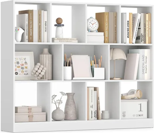 Miniatura 25 de VASAGLE Custos Collection - Estantería para libros tipo cubo con 4 compartimentos, 9.4 x 26 x 26 pulgadas, estantería de almacenamiento para sala