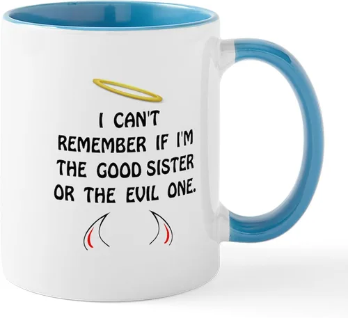 Miniatura 9 de CafePress Good Evil – Hermana – El único Taza de café, taza de café, S, Blanco