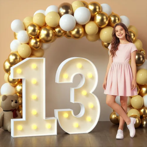 Miniatura 13 de imprsv Letras de marquesina iluminadas, letras de mosaico de 1.2 m con luz para decoración de baby shower, graduación, gran J para decoraciones