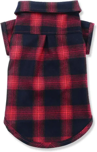 Miniatura 2 de Koneseve - Camisa para perro, camiseta a cuadros para mascotas, suéter transpirable a juego, para perros pequeños, medianos, grandes, gatos, Rojo