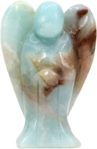 Miniatura 22 de Estatua de ángel de la guardia, tallada en gema de 1,5 pulgadas