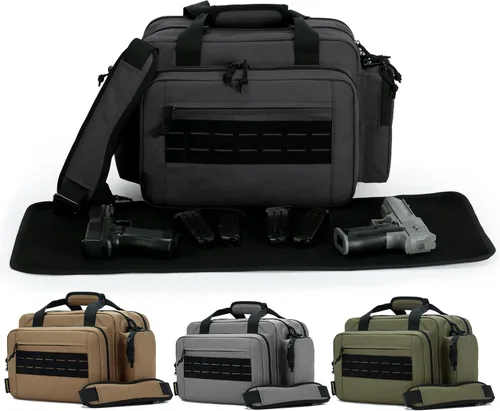 Miniatura 12 de Bolsa para polígono de tiro, estuche para pistola, bolsas para pistolas y munición para pistolas de mano y bolsa de transporte blanda para disparar
