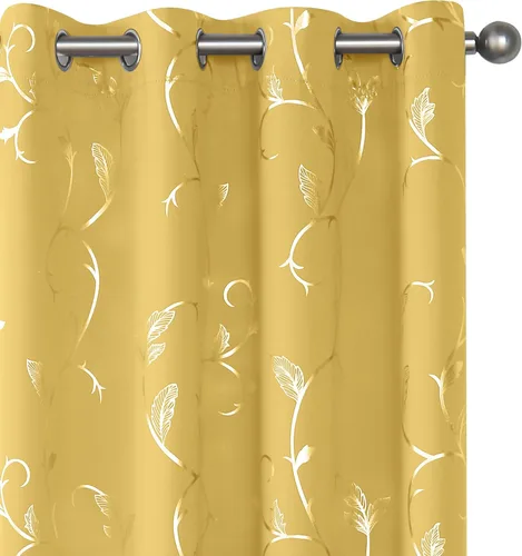 Miniatura 100 de BUHUA Cortinas Opacas de 63 Pulgadas de Largo, 2 Paneles con Aislamiento Térmico, Tratamiento de Ventana para Dormitorio, Cortinas Oscurecedoras