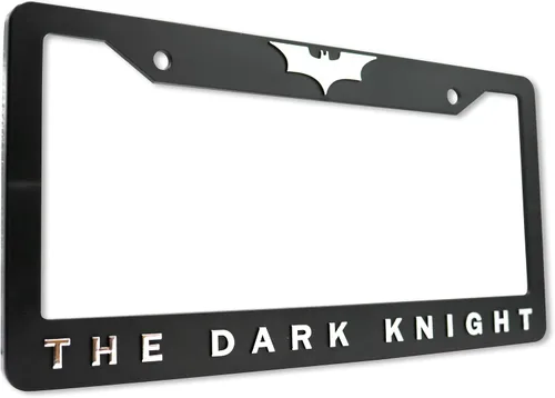 Miniatura 5 de Dark Knight V2 - Marco elevado 3D para matrícula 1 paquete de cubierta para placa de automóvil Soporte universal negro de Estados Unidos