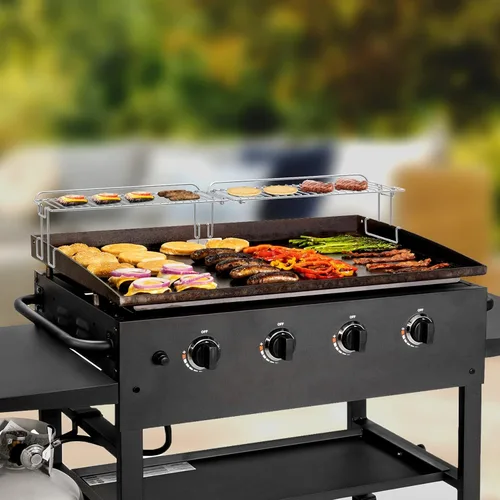 Miniatura 6 de onlyfire Rejilla de calentamiento para parrillas de 36 pulgadas, accesorios de parrilla de cocina para barbacoa, mantiene los alimentos calientes