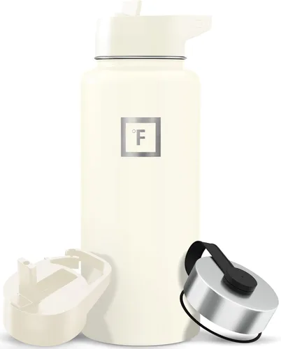 Miniatura 104 de IRON °FLASK Frasco de hidratación para acampar y senderismo con pajilla, botella de agua deportiva de acero inoxidable con aislamiento de boca