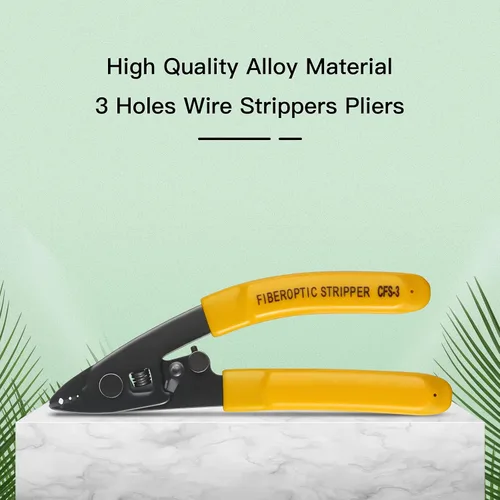 Miniatura 4 de 3 pelacables de fibra óptica CFS-3 con orificios de 3 puertos con mango de 6 pulgadas, llave hexagonal ajustable para chaqueta, amortiguador