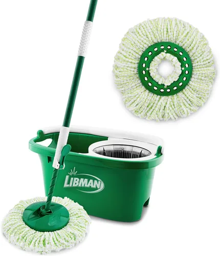 Miniatura 2 de Libman Tornado Spin Mop System Plus 1 cabezal de recarga y kit de cepillo Libman Scrub