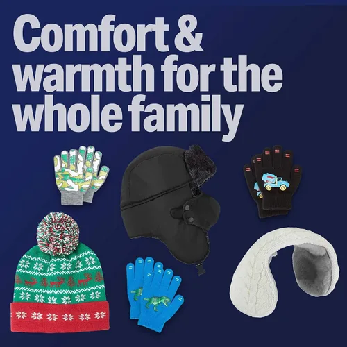 Miniatura 8 de 3 Pack - Magic Stretch Winter Kids Gloves for Boys, Kid & Children, Toddler - Dino, Camo, Trucks